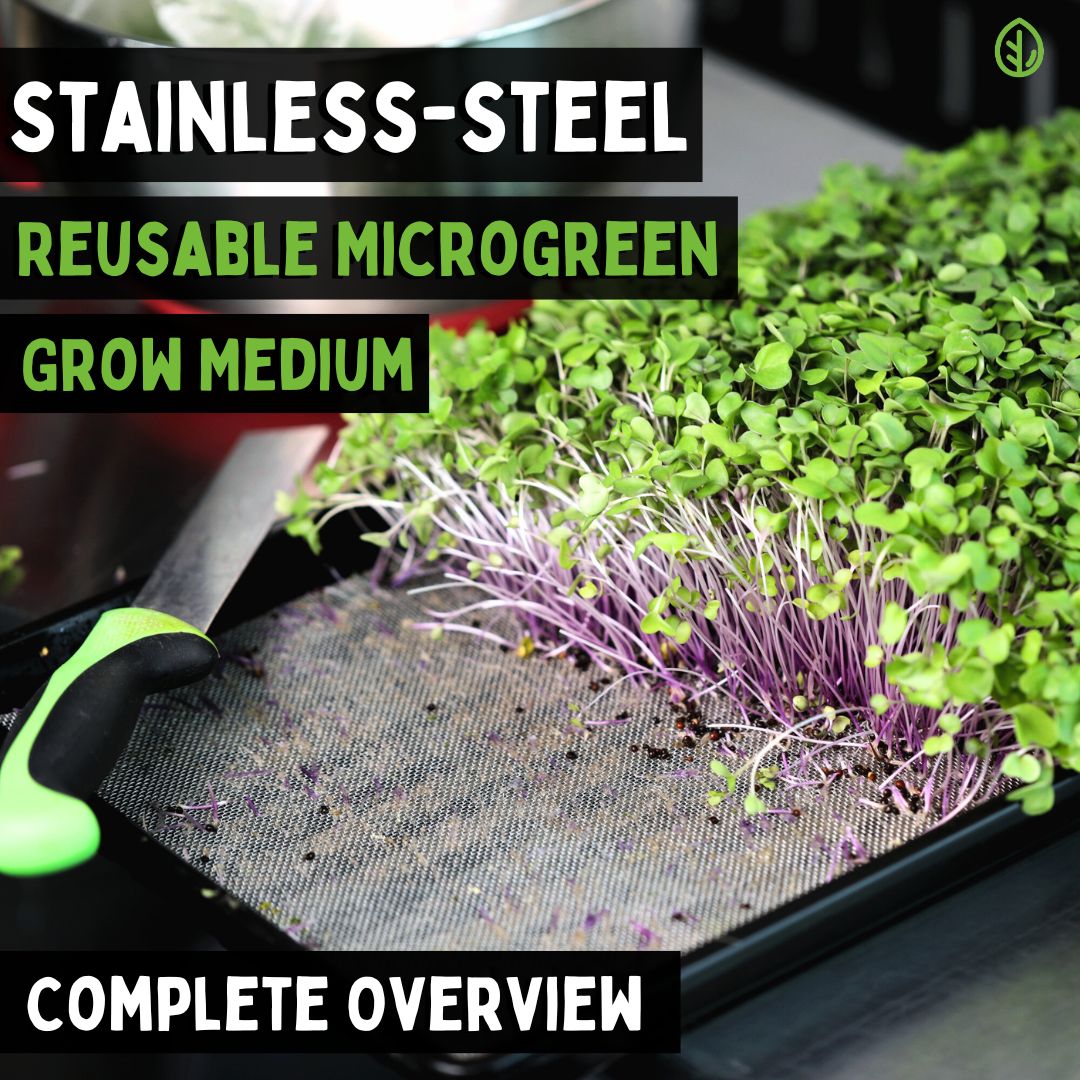 Stainless-Steel: The Reusable Microgreen Grow Medium | On The Grow, image size:1080x1080
