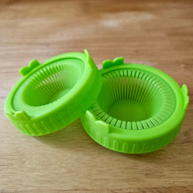 2-Pack Green Sprouting Jar Lids