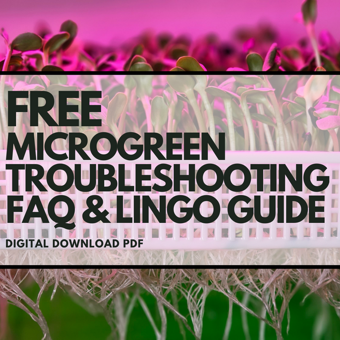 Free Microgreen Troubleshooting, FAQ & Lingo - PDF