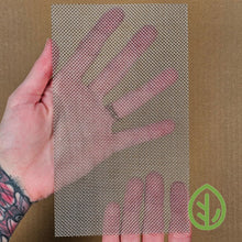 Cargar imagen en el visor de la galería, On The Grow small sprouting tray stainless steel reusable grow medium held in hand showing 1mm steel mesh surface