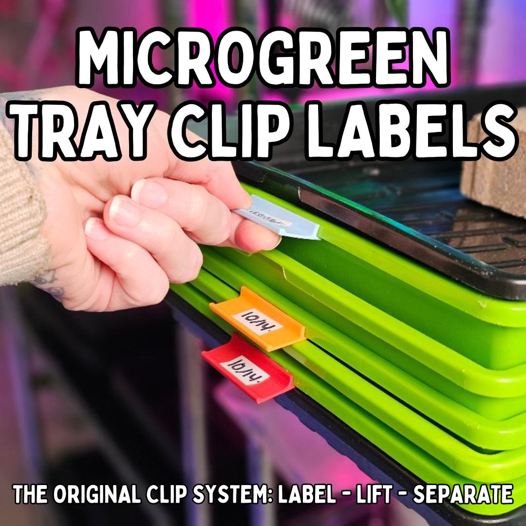Microgreen Tray Clip Labelers: The Original 3-in-1 Clip – On The Grow