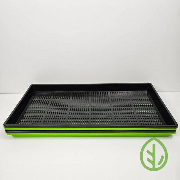Green no holed 1020 tray with black mesh 1020 tray Bootstrap Farmer  2 set