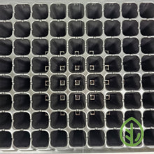 Charger l'image dans la galerie, Close-up of Bootstrap Farmer 128-cell plug tray showing individual cell size and drainage hole detail
