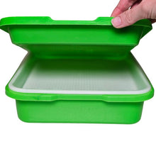 Load image into Gallery viewer, Green plastic container with a lid on a white background
