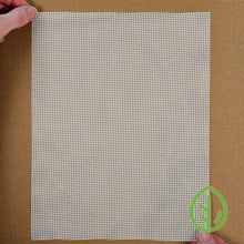 Cargar imagen en el visor de la galería, On The Grow large sprouting tray reusable silicone grow medium held flat showing full mesh surface and 1.2mm hole pattern
