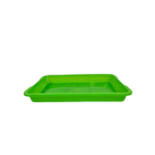 Load image into Gallery viewer, Green no-hole water tray from the On The Grow small sprouting tray kit on a white background

