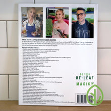 Cargar imagen en el visor de la galería, Back cover of On The Grow 36 Easy and Unique Microgreens Recipes paperback showing complete recipe list and contributor photos
